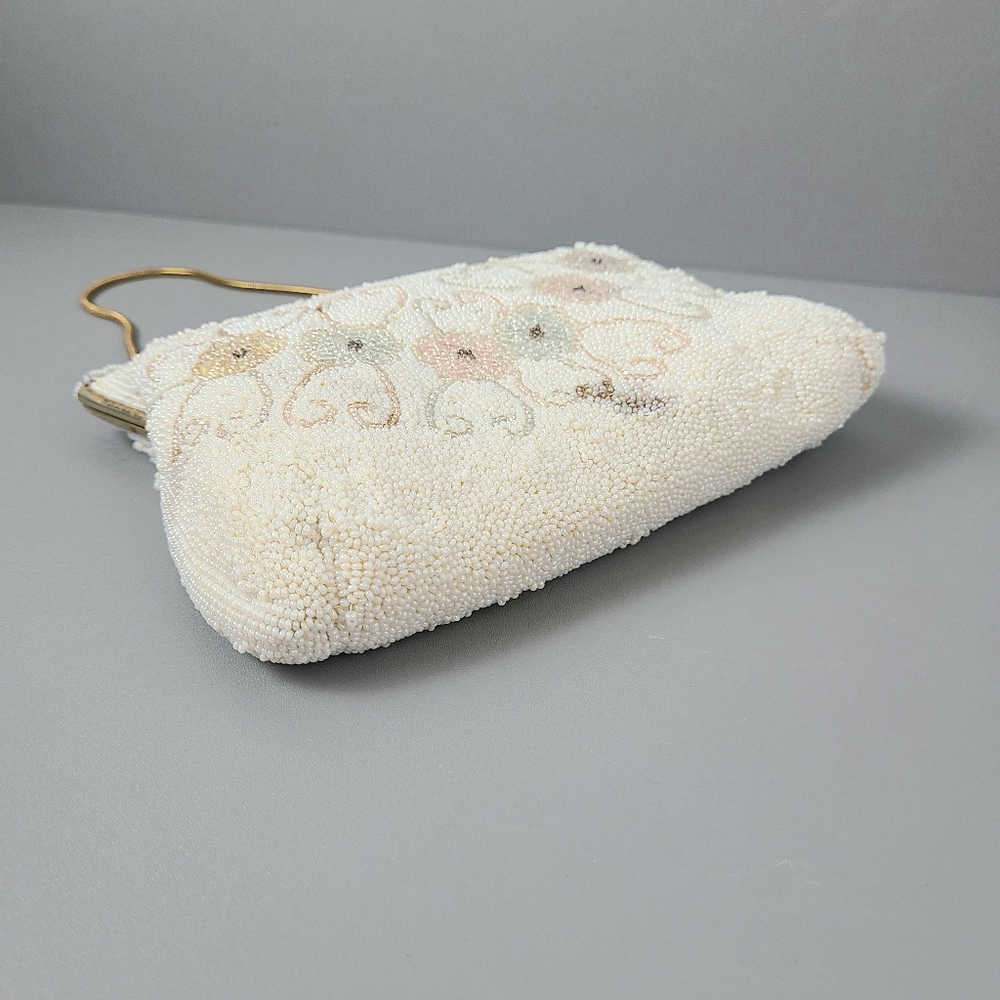 Walborg Made In Belgium Handmade 30s 40s Pastel Beaded Vintage Bag - Picture 5 of 10